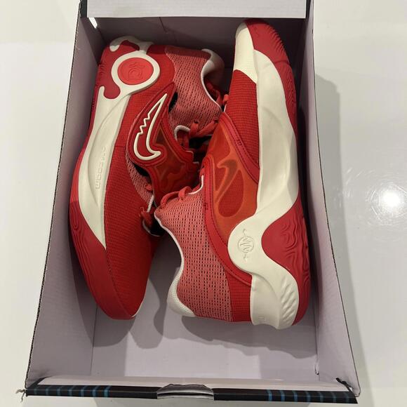 Nike KD Trey 5 X Basketball Shoes Size 14 Uni Red Coco Ember Zoom Air DD9538 601 - Picture 11 of 13